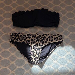 Kate Spade Black and Leopard Bikini